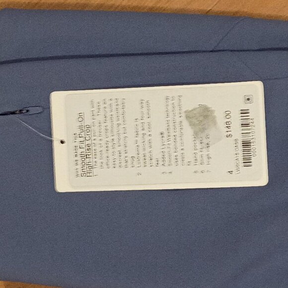 NWT Smooth Fit Pull-On High-Rise Cropped Pant- OASIS BLUE - Picture 6 of 6